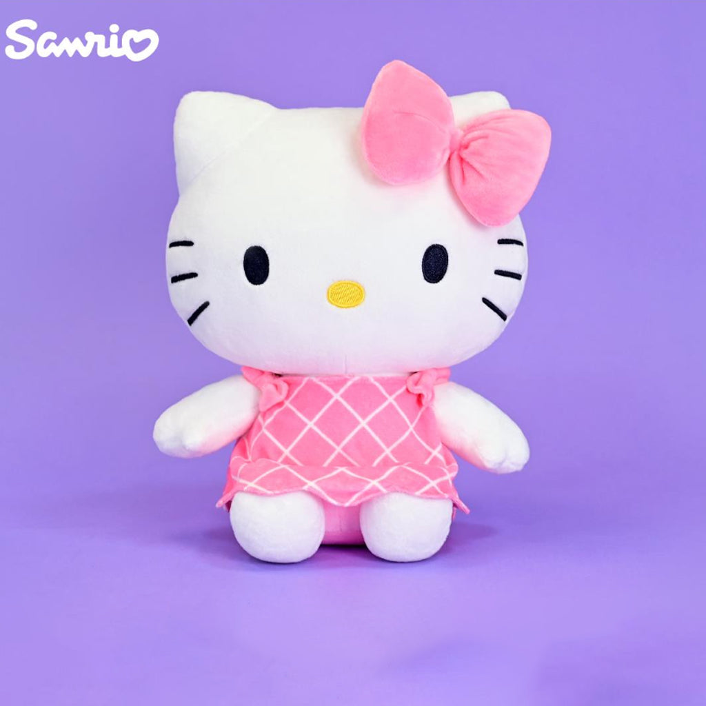 Hello Kitty - 格仔花結公仔