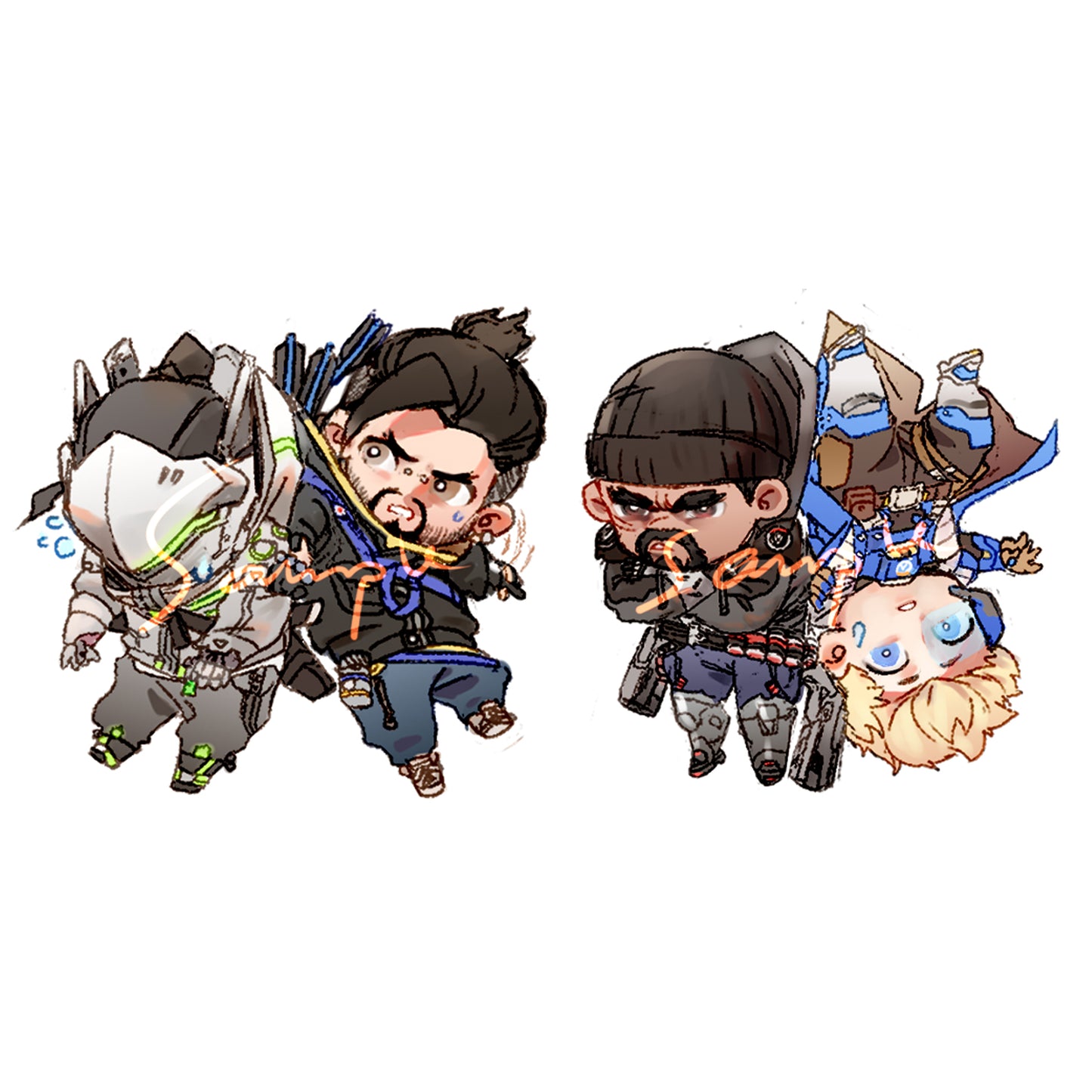 Overwatch 2 - 半藏&源氏掛飾