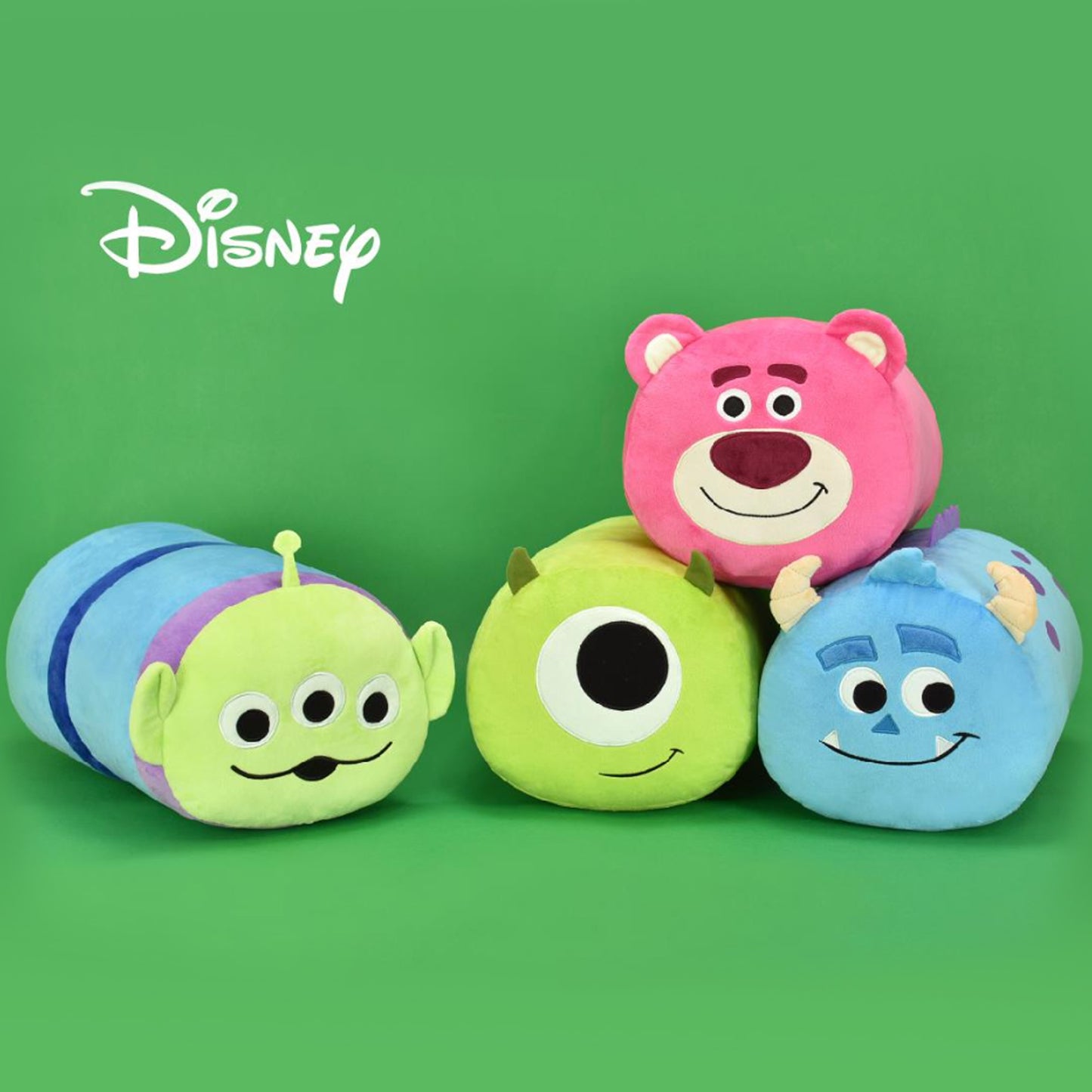 怪獸公司/Toys Story - 米高華素基&毛毛&勞蘇&三眼仔圓型抱枕