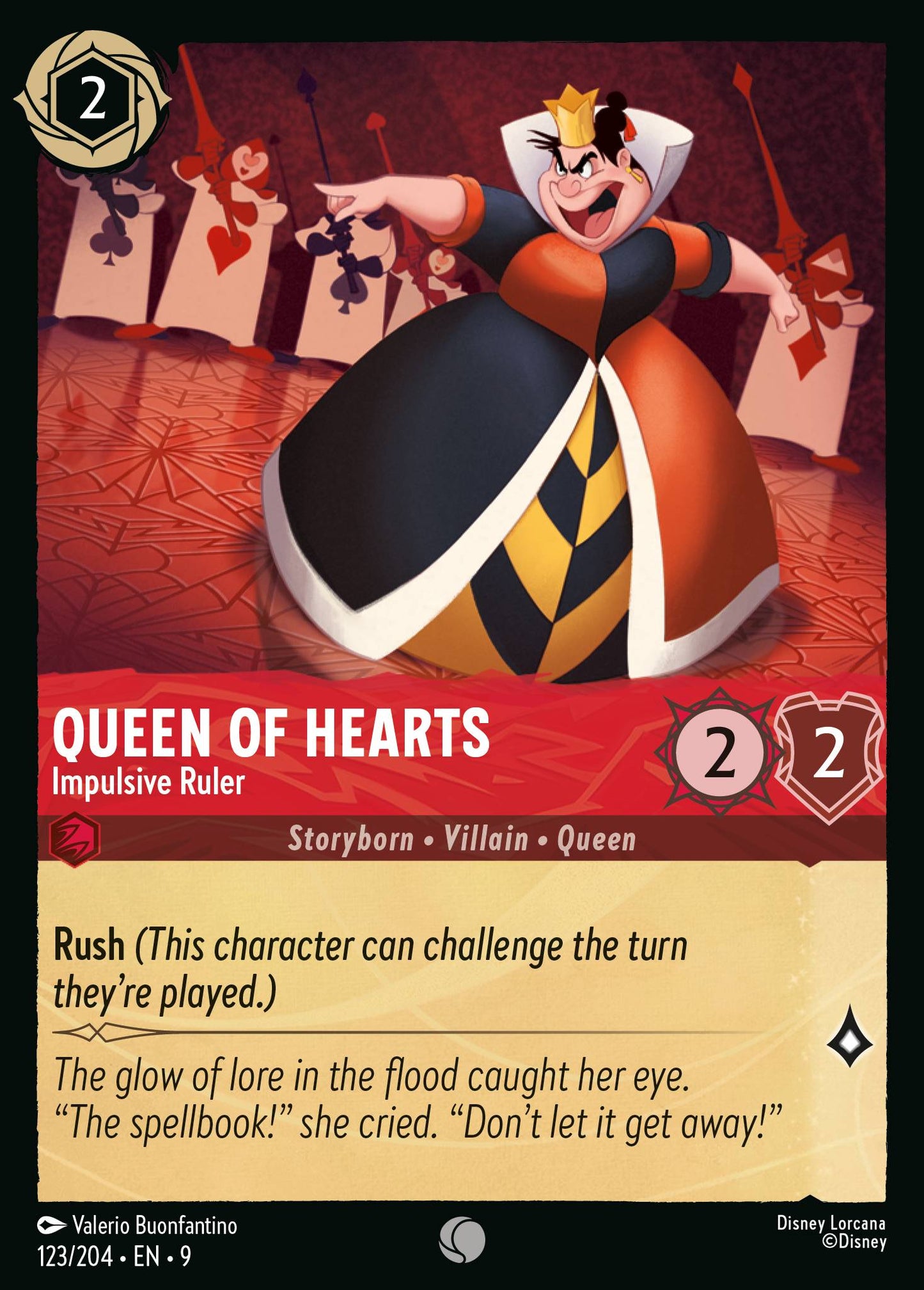 123/242 Queen of Hearts - Impulsive Ruler