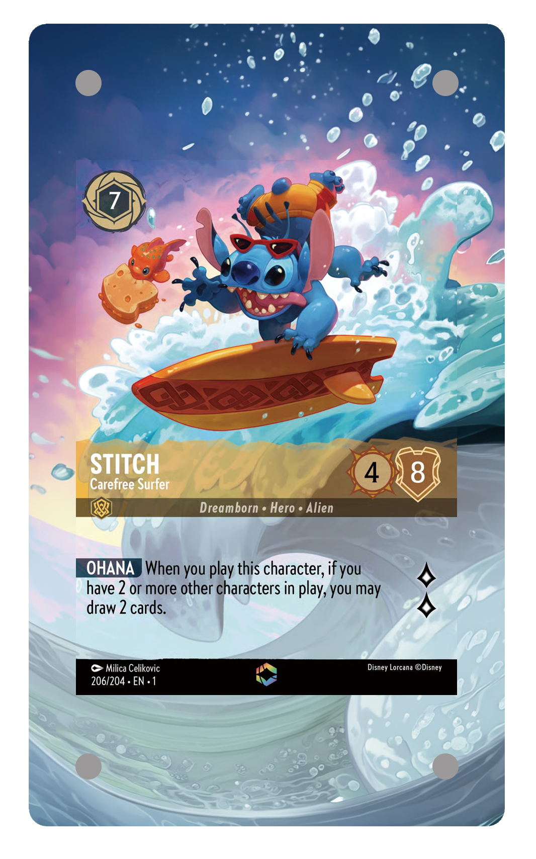 206/204 - Stitch - Carefree Surfer 擴圖卡磚