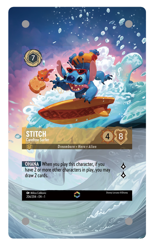 206/204 - Stitch - Carefree Surfer 擴圖卡磚