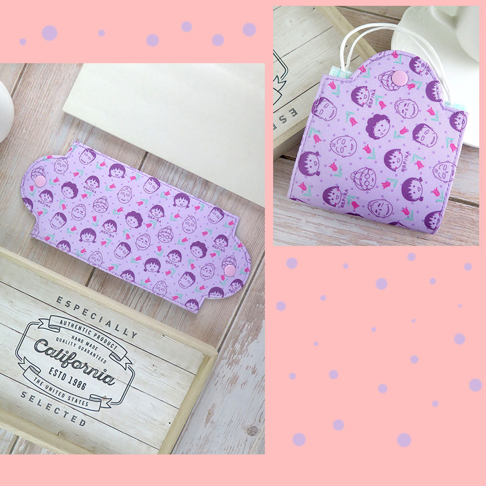 櫻桃小丸子 - 隨身布質口罩套