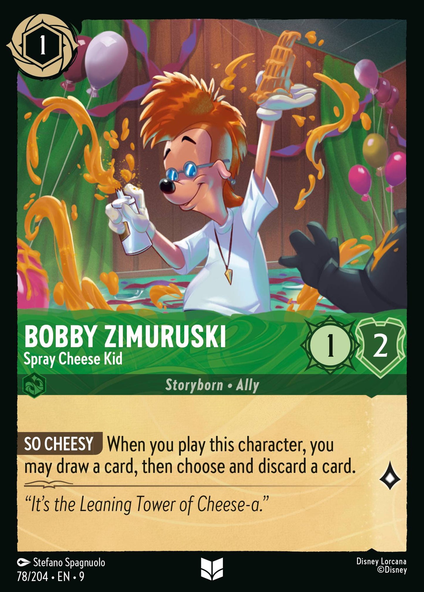 078/242 Bobby Zimuruski - Spray Cheese Kid