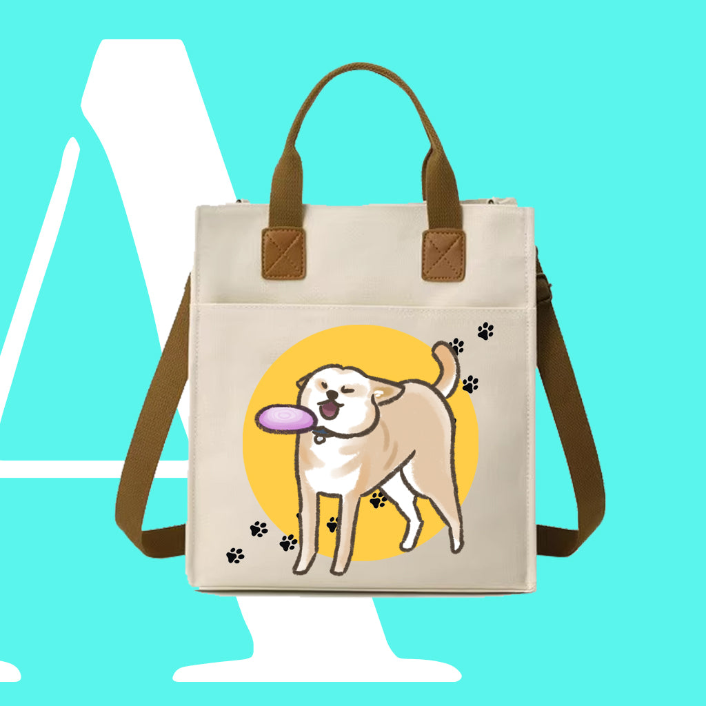 接飛盤DOG迷因帆布袋