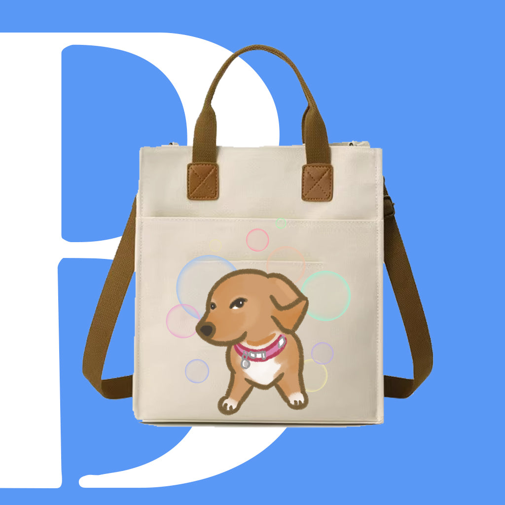 斜眼DOG迷因帆布袋