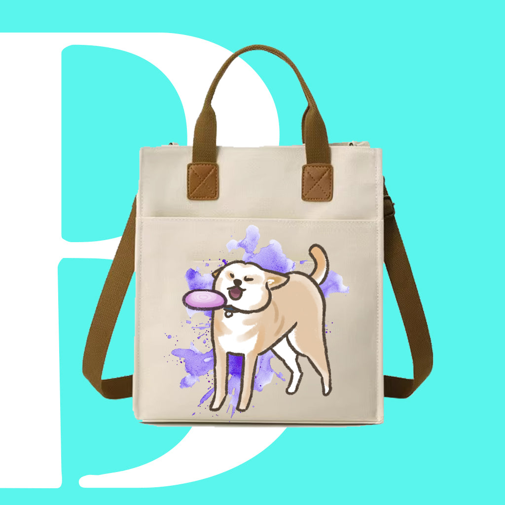 接飛盤DOG迷因帆布袋