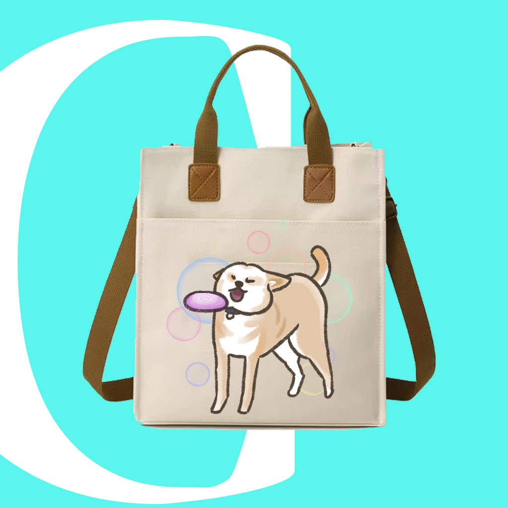 接飛盤DOG迷因帆布袋
