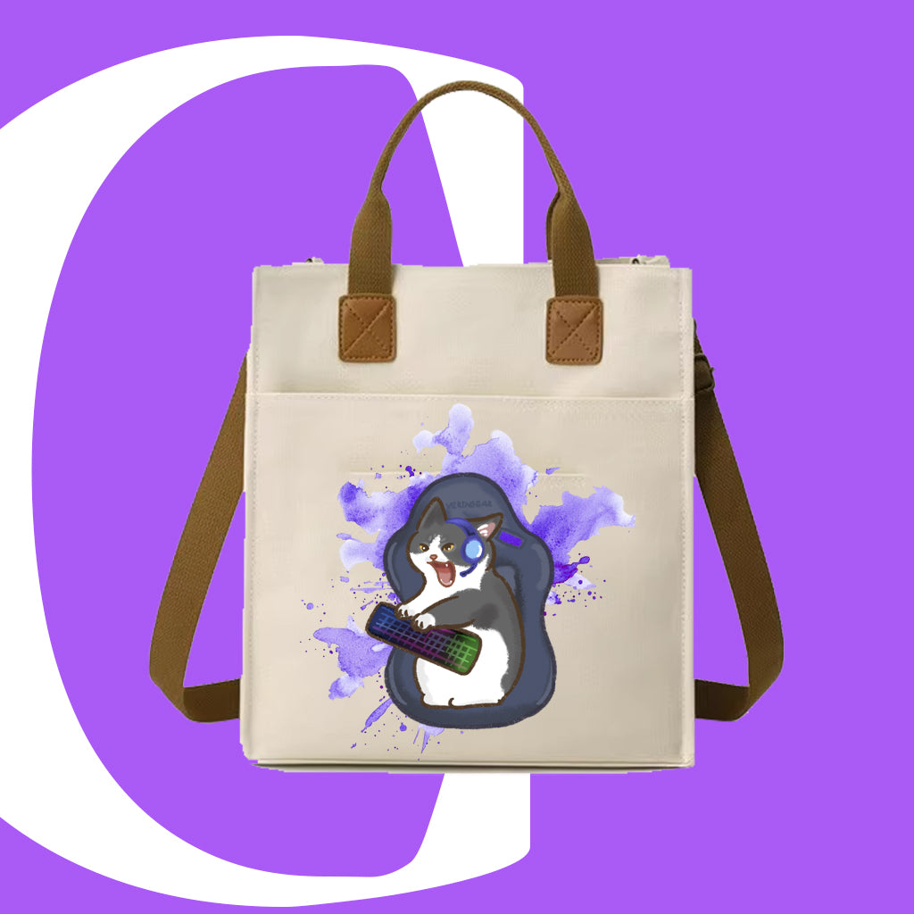 Gaming CAT迷因帆布袋