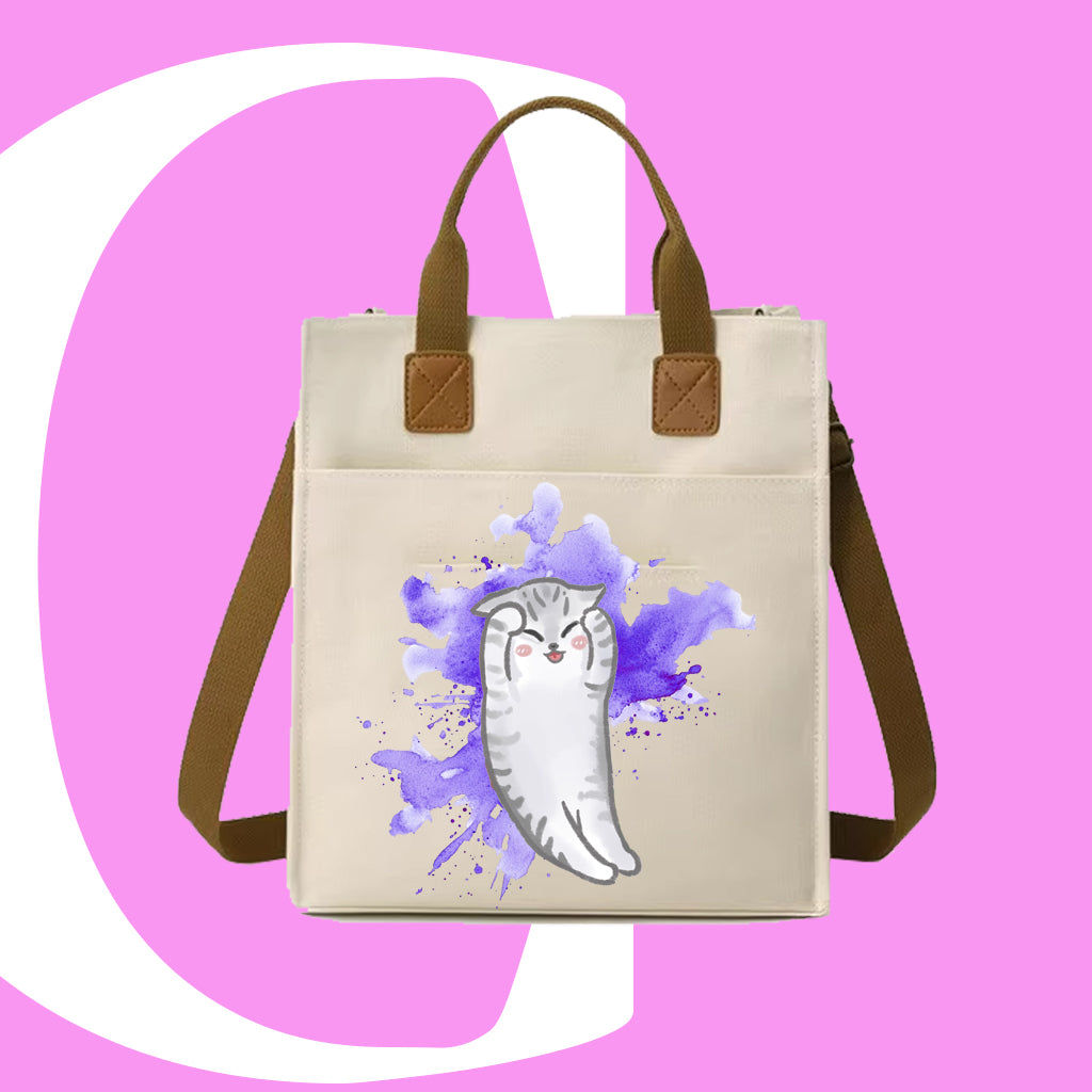 害羞CAT迷因帆布袋