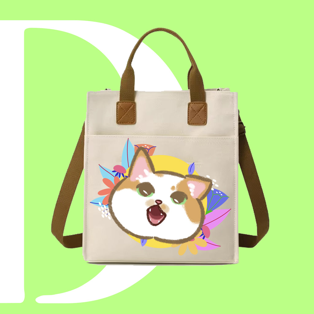 咆哮CAT迷因帆布袋