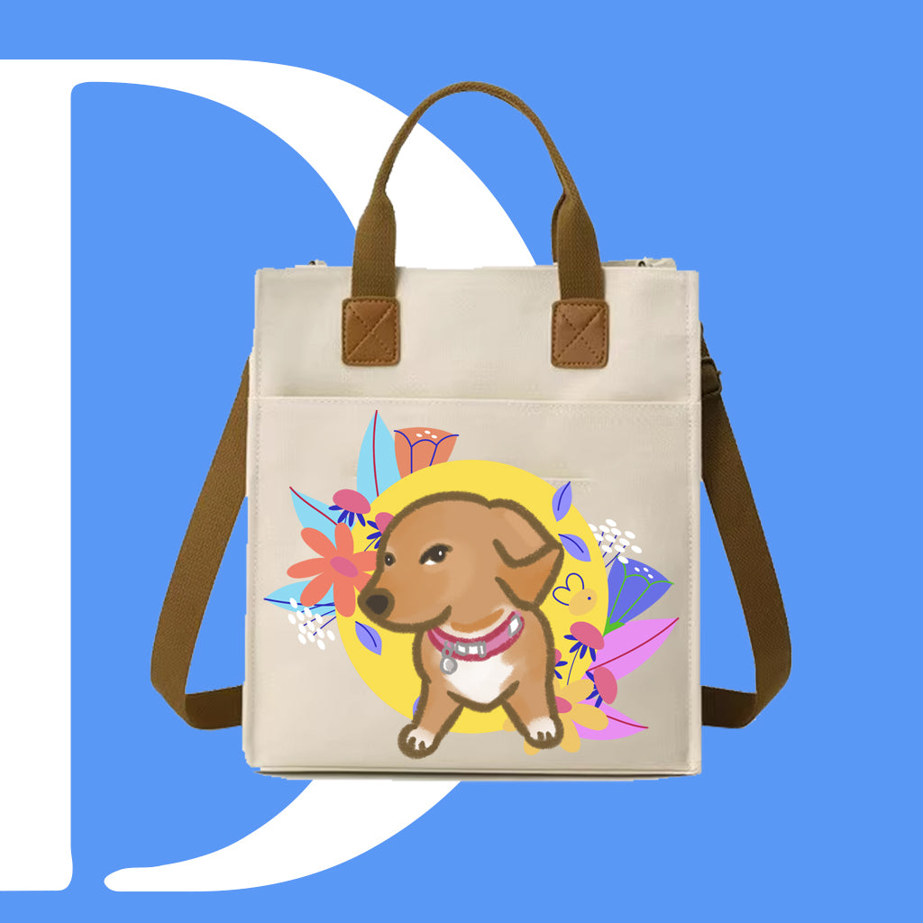 斜眼DOG迷因帆布袋