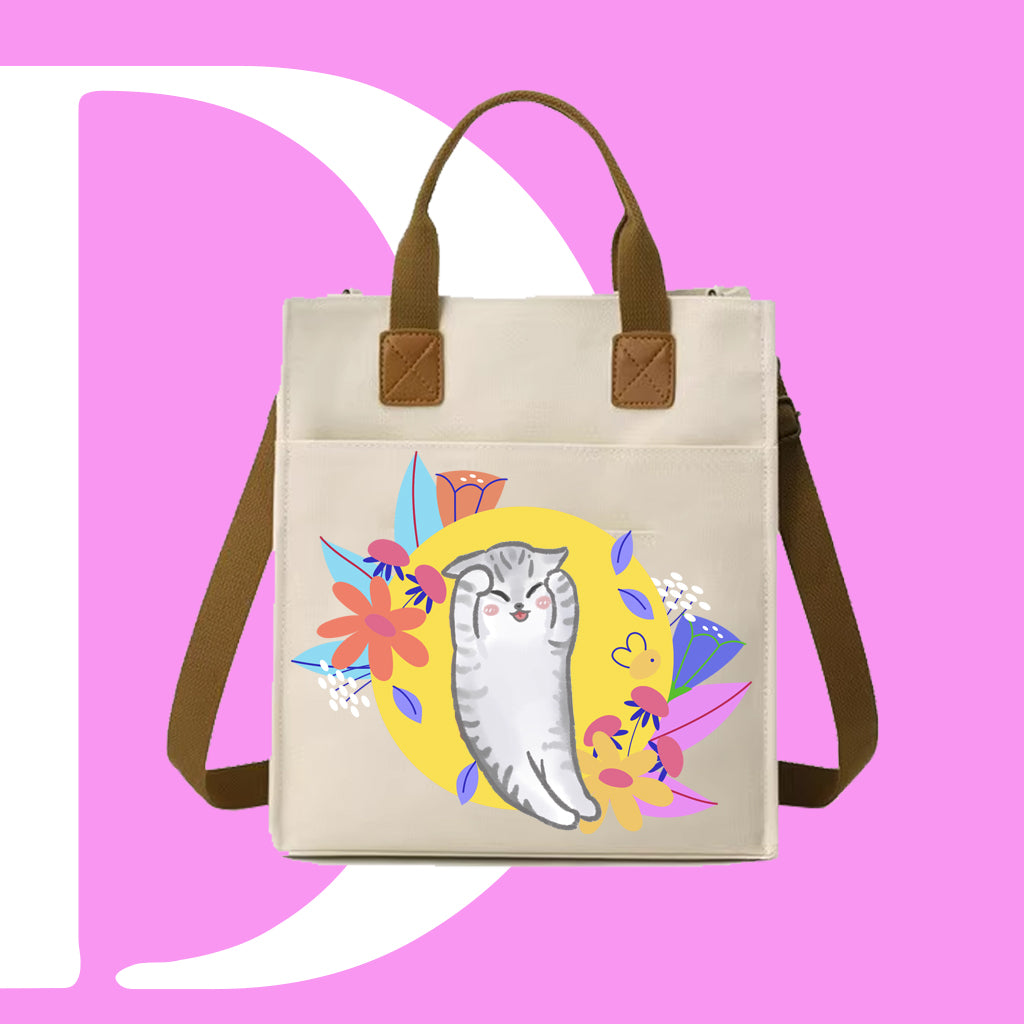 害羞CAT迷因帆布袋
