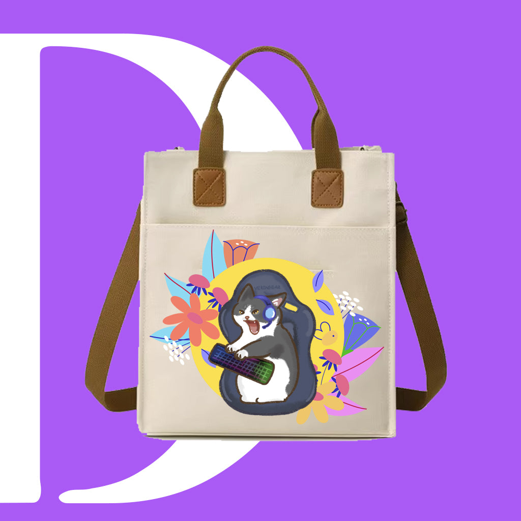 Gaming CAT迷因帆布袋