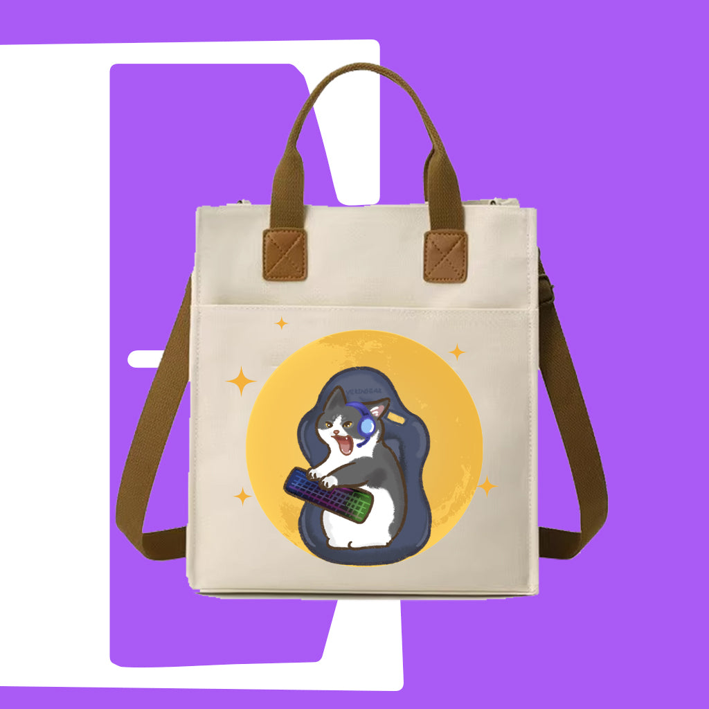 Gaming CAT迷因帆布袋