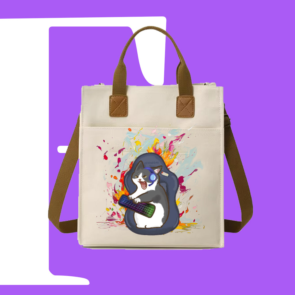 Gaming CAT迷因帆布袋