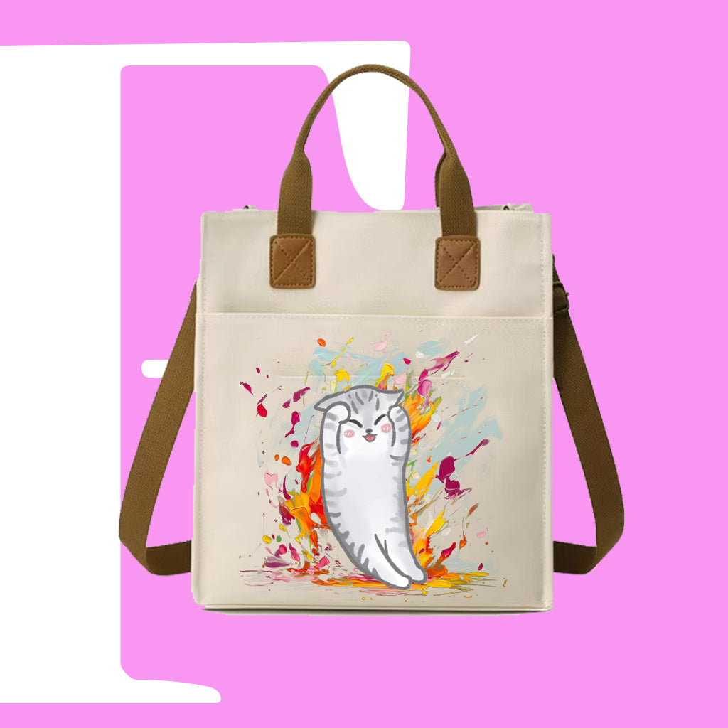 害羞CAT迷因帆布袋