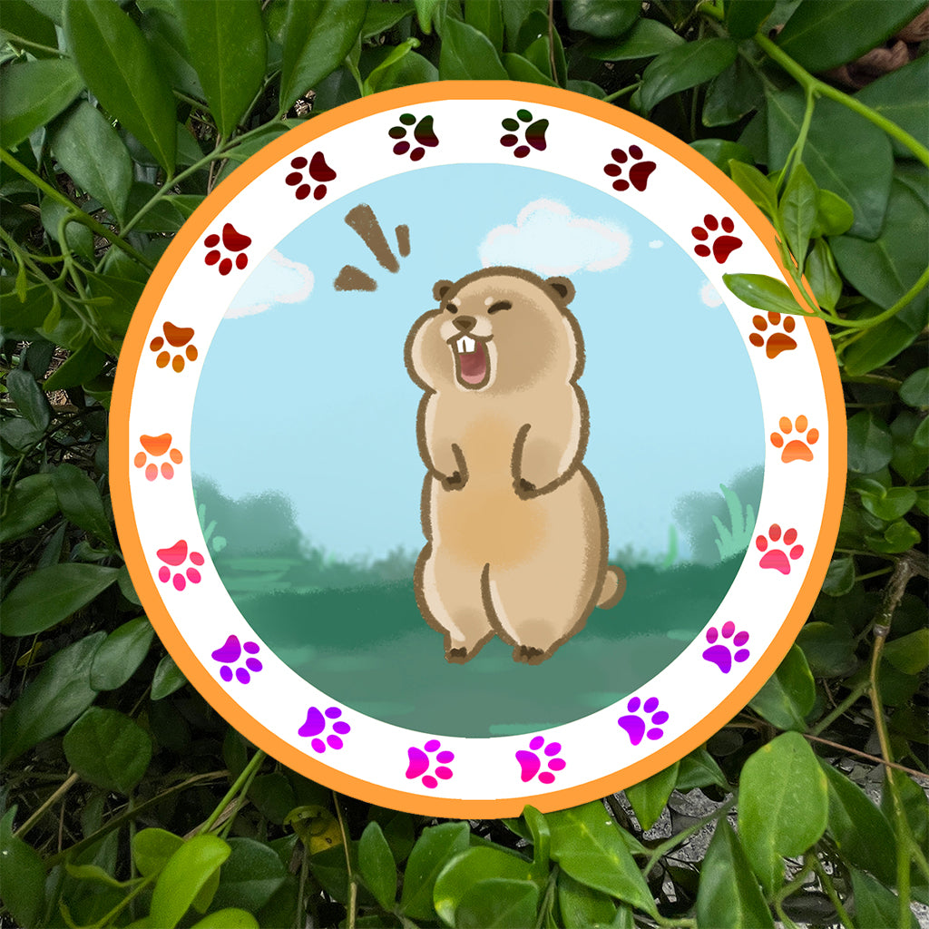 咆哮土撥鼠陶瓷杯墊