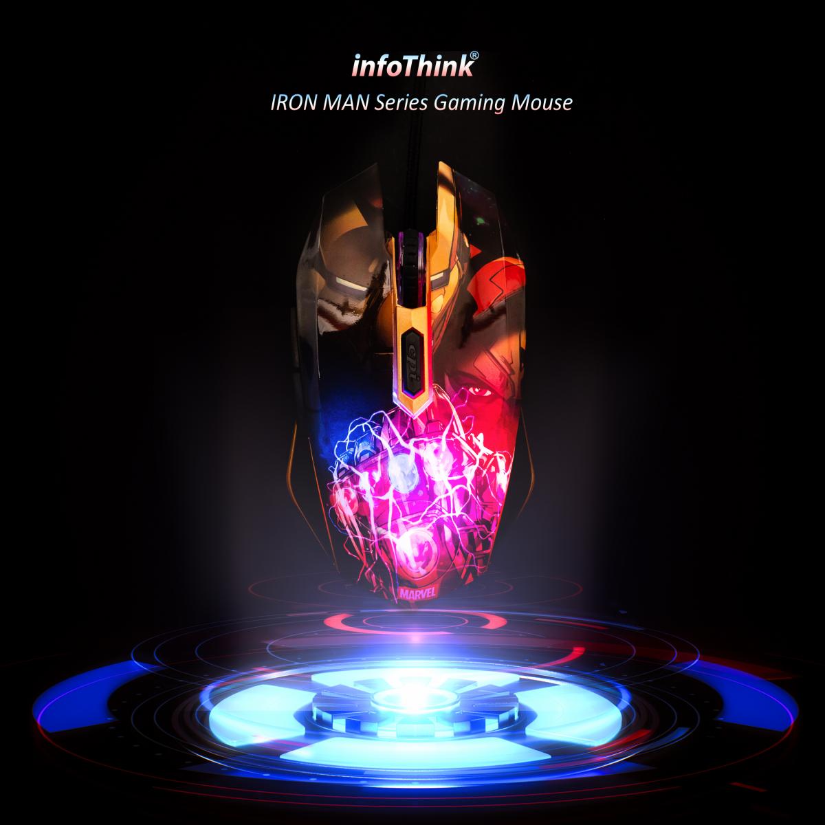 infoThink x Marvel - Iron Man 電競滑鼠