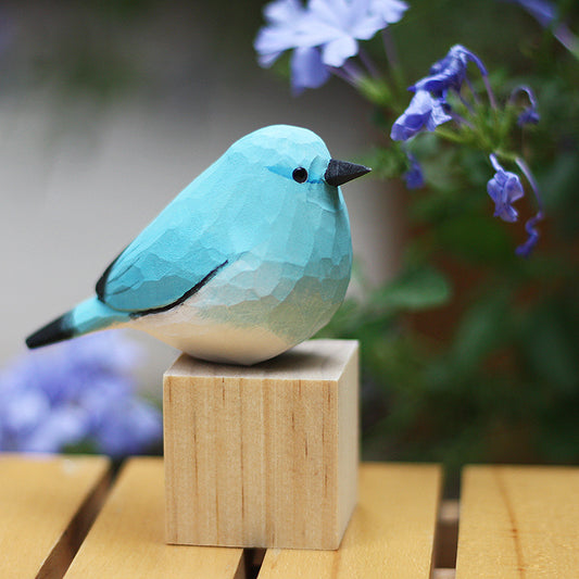 小動物擺設 - 藍知更鳥