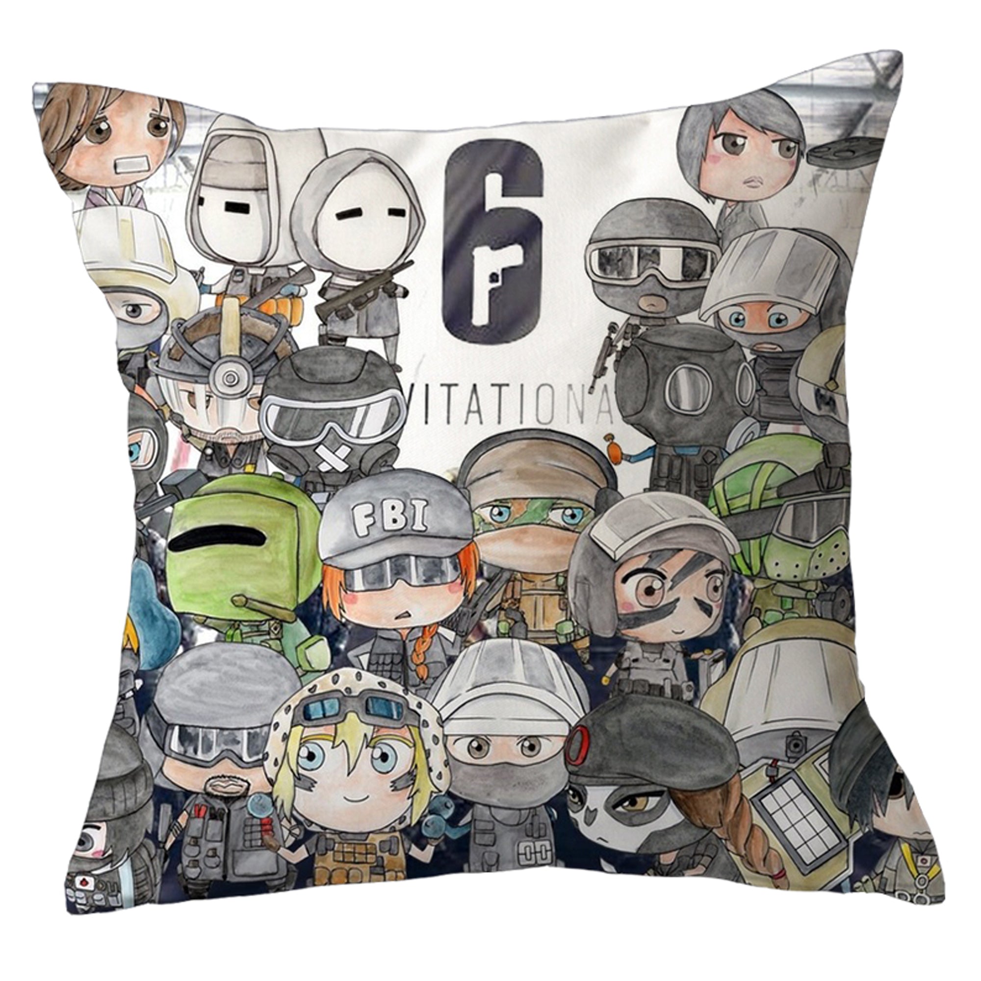 Rainbow 6 - 方型抱枕