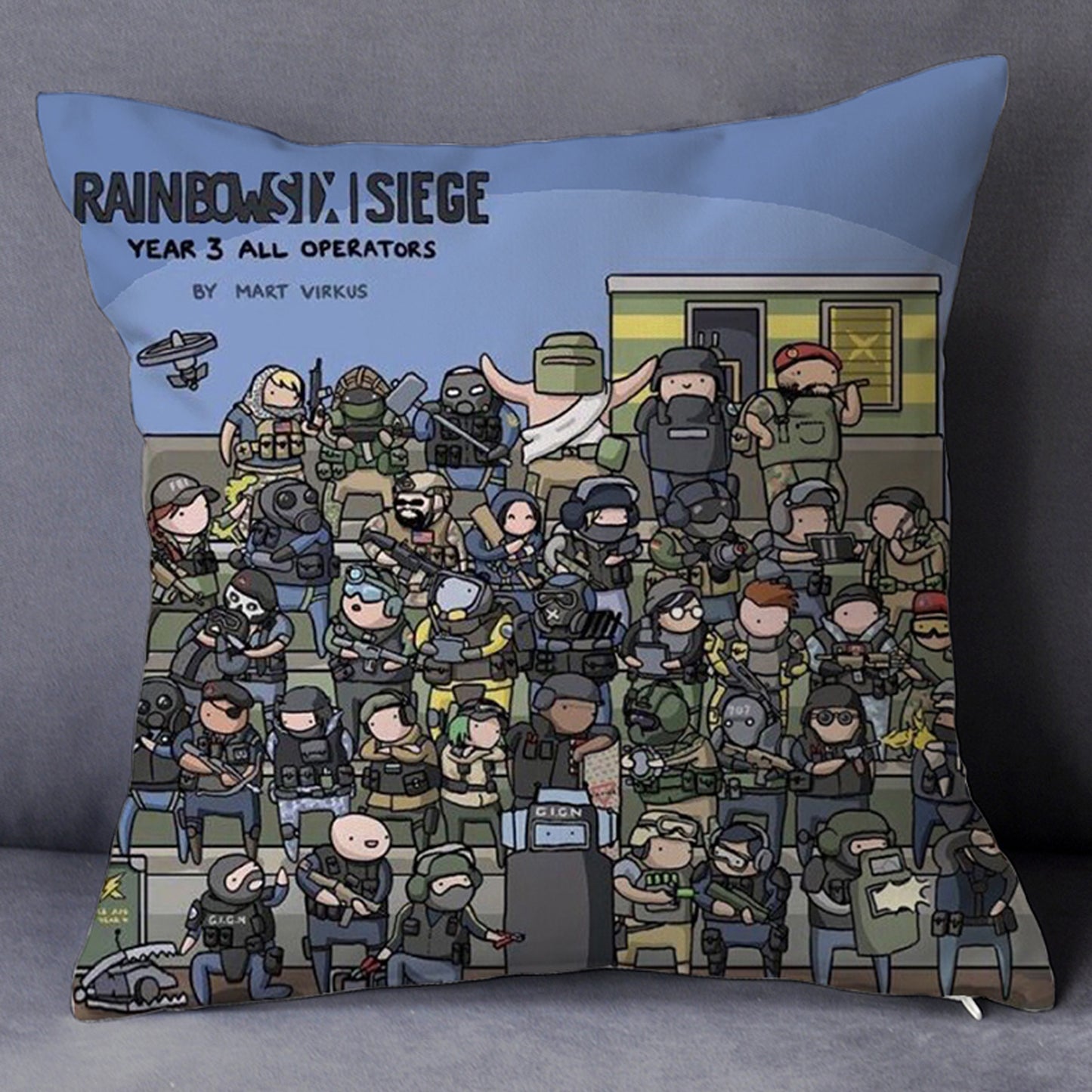 Rainbow 6 - 方型抱枕