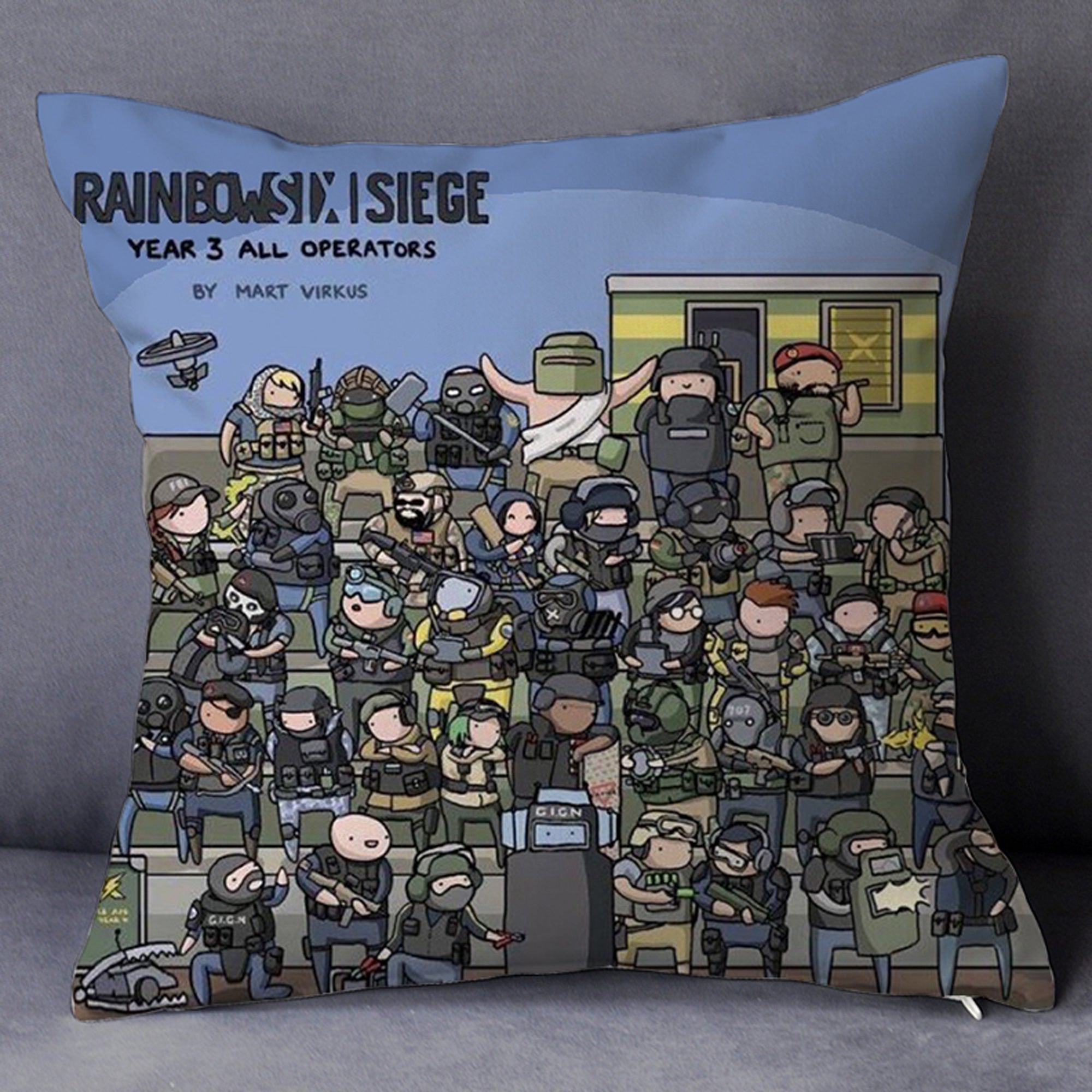 Rainbow 6 - 方型抱枕