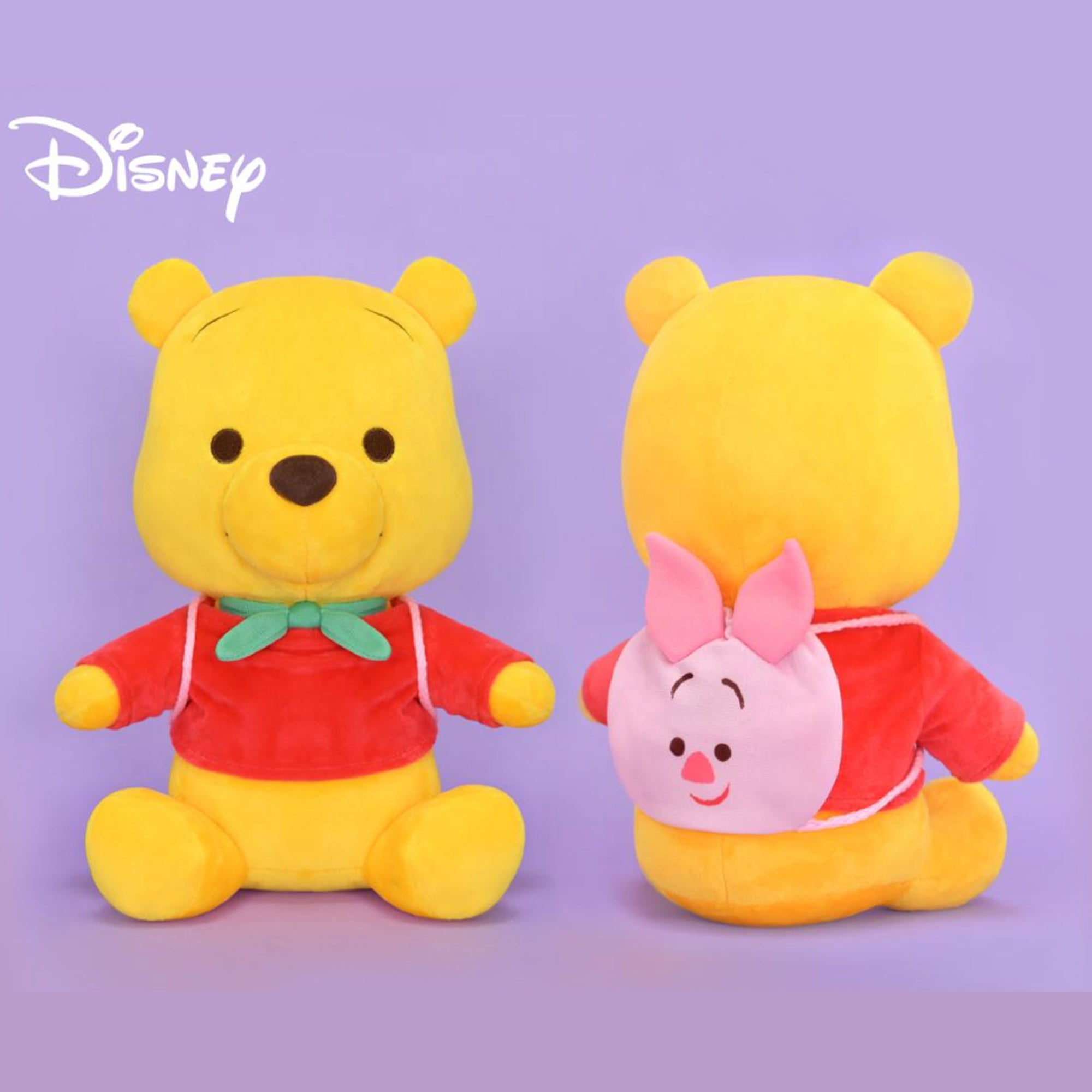 小熊維尼歷險記 - 維尼學生小豬背包公仔