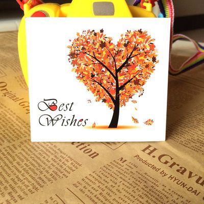 四季樹木心意卡